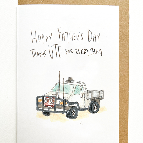 Well Drawn - Happy Father's Day, Thank Ute for Everything