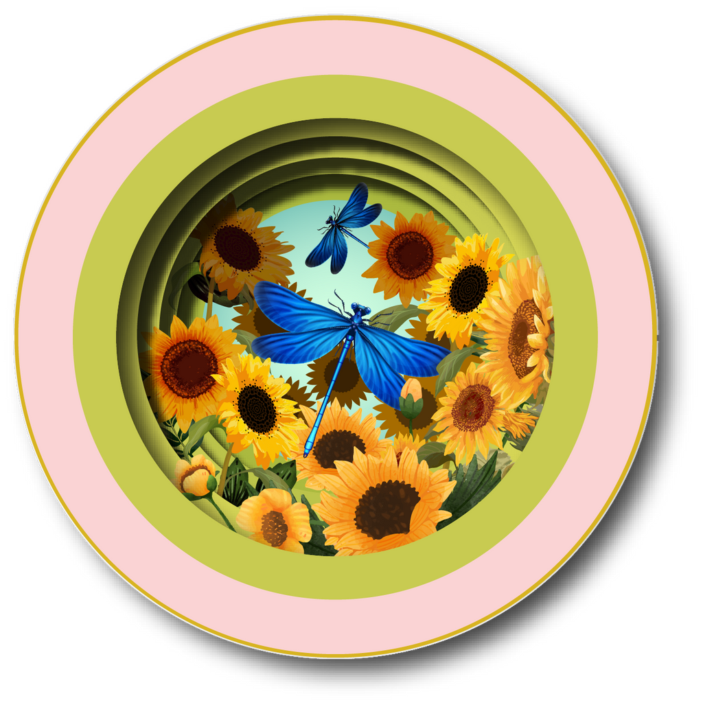Alljoy Design - A cup of tea pop up card - Sunflowers