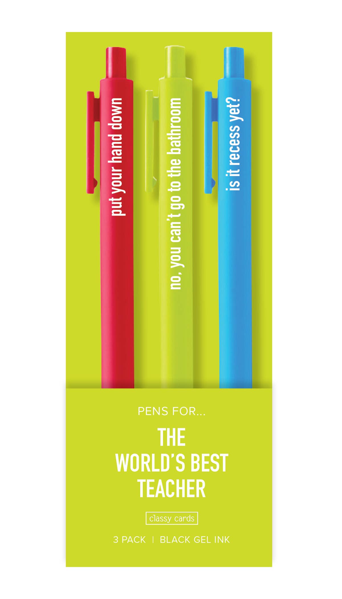Classy Cards Creative - World's Best Teacher Pens