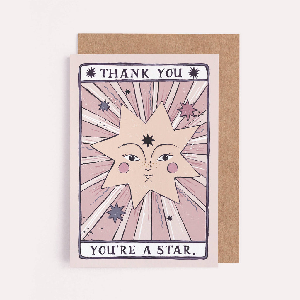 Sister Paper Co. - You're a Star Thank You Card | Thank You Cards | Tarot Card
