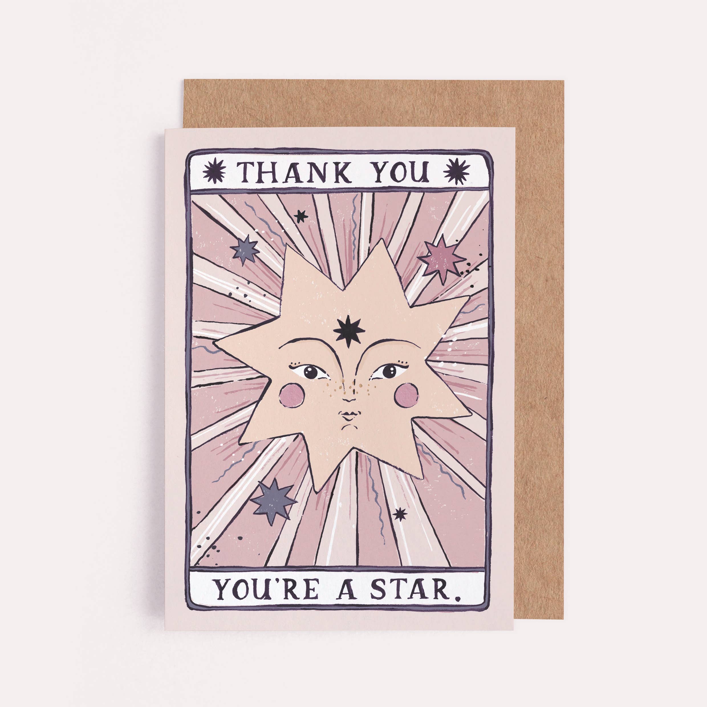 Sister Paper Co. - You're a Star Thank You Card | Thank You Cards | Tarot Card