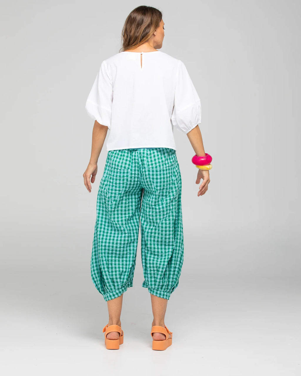 BOOM SHANKAR - GURU PANT - GREEN SEERSUCKER