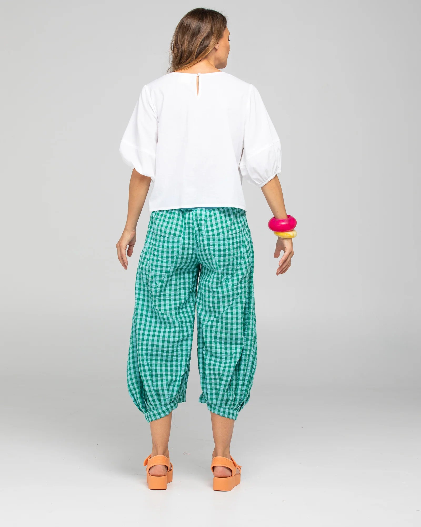 BOOM SHANKAR - GURU PANT - GREEN SEERSUCKER