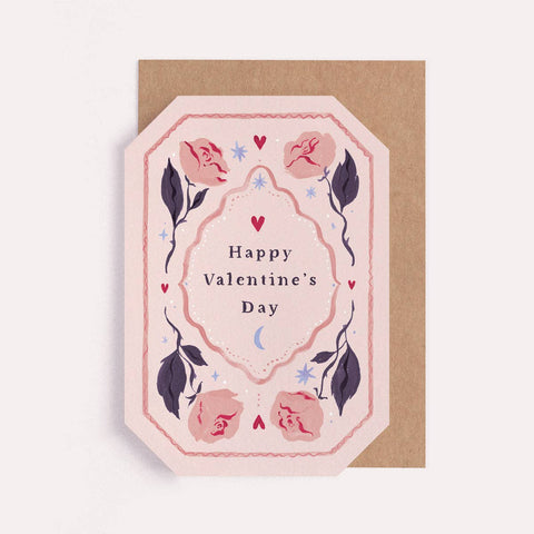 Sister Paper Co. - Roses Valentine's Card | Valentine’s Day Cards | Shaped Card