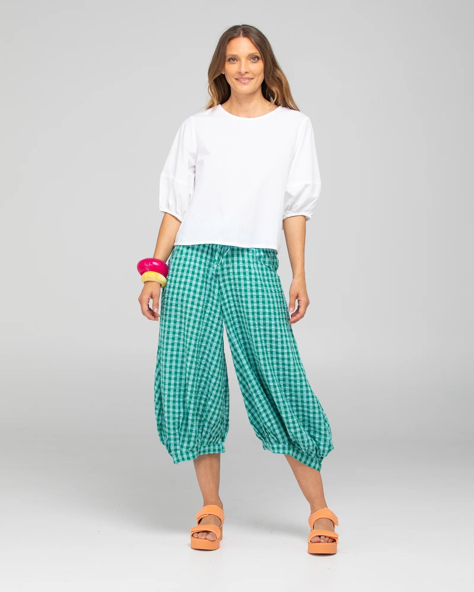 BOOM SHANKAR - GURU PANT - GREEN SEERSUCKER