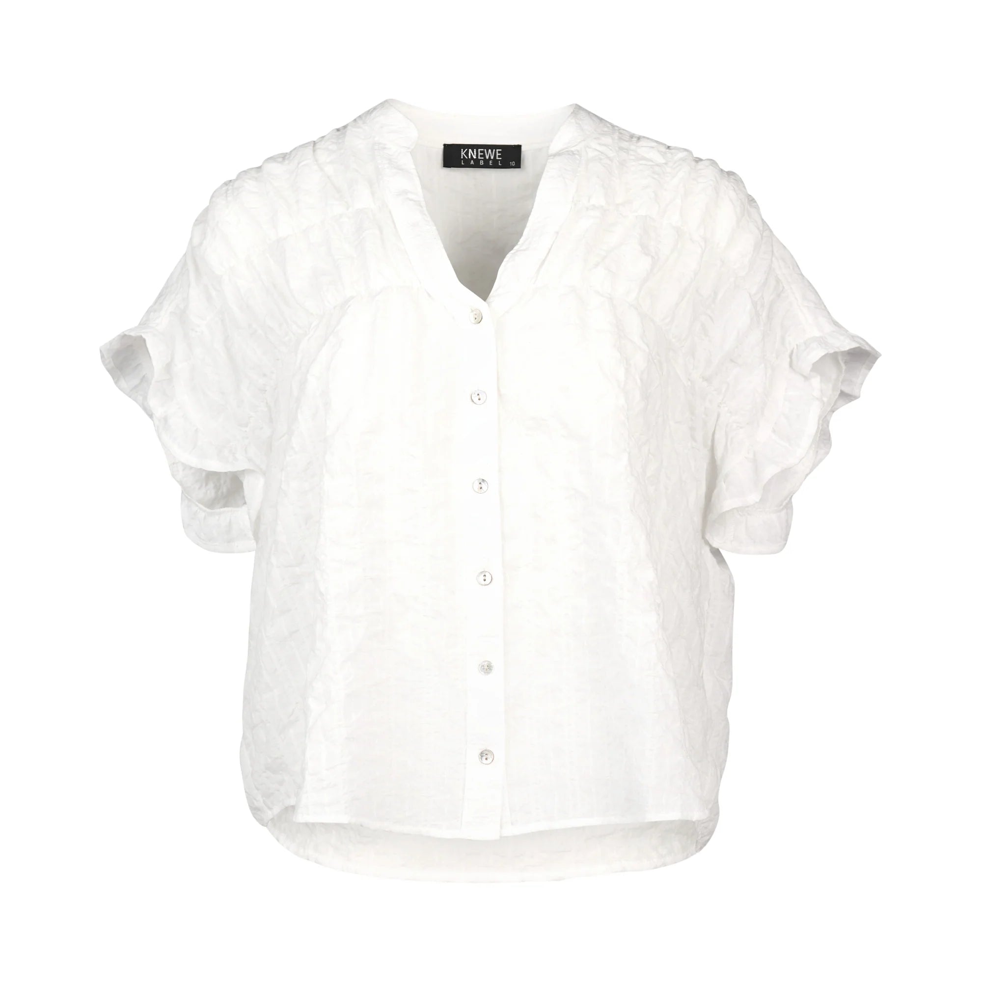 KNEWE - ADDISON TOP - WHITE CHECK