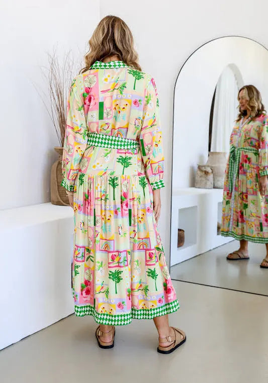 Diamonds & Birds Dress - Joop & Gypsy - 0325-05