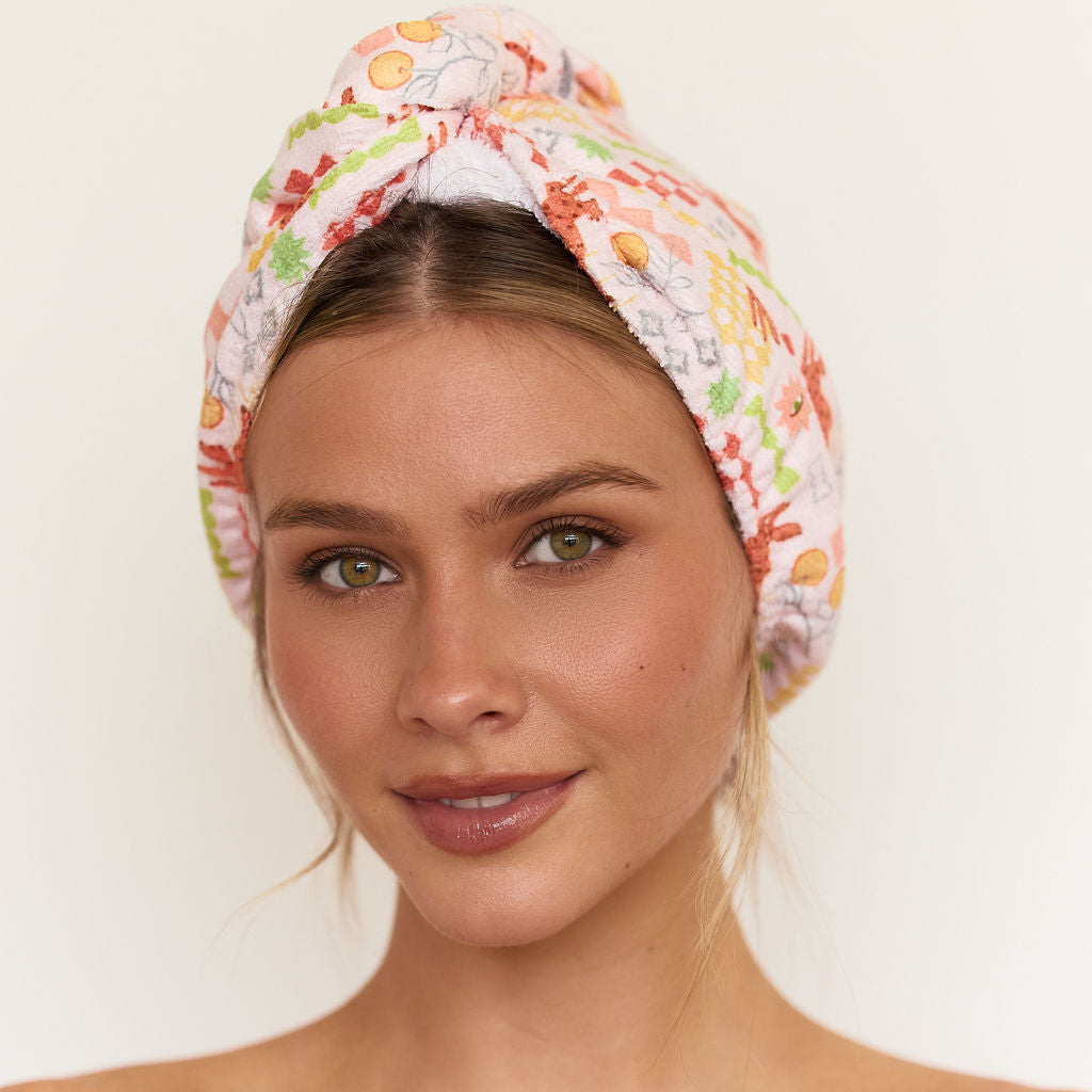 RIVA Hair Towel Wrap in Santorini Sun