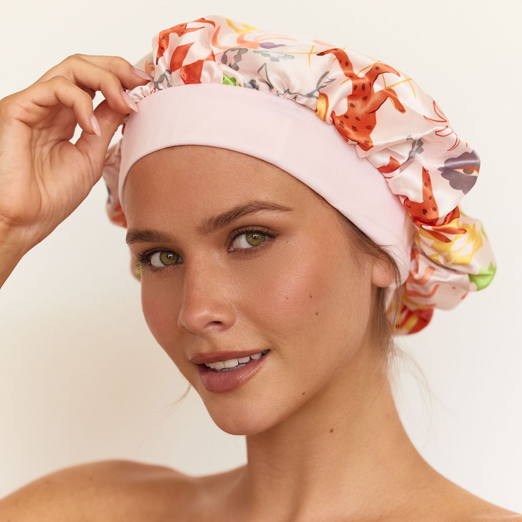 Satin Sleep Bonnet in Santorini Sun