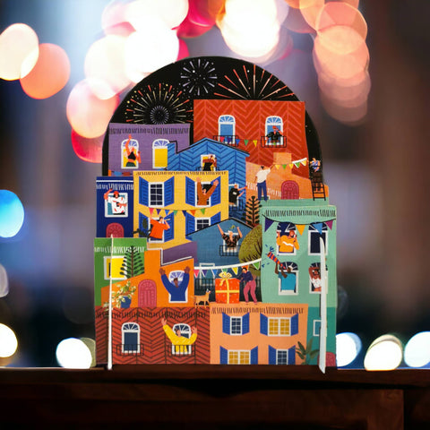 Alljoy Design - Miniature World pop up card -House Party