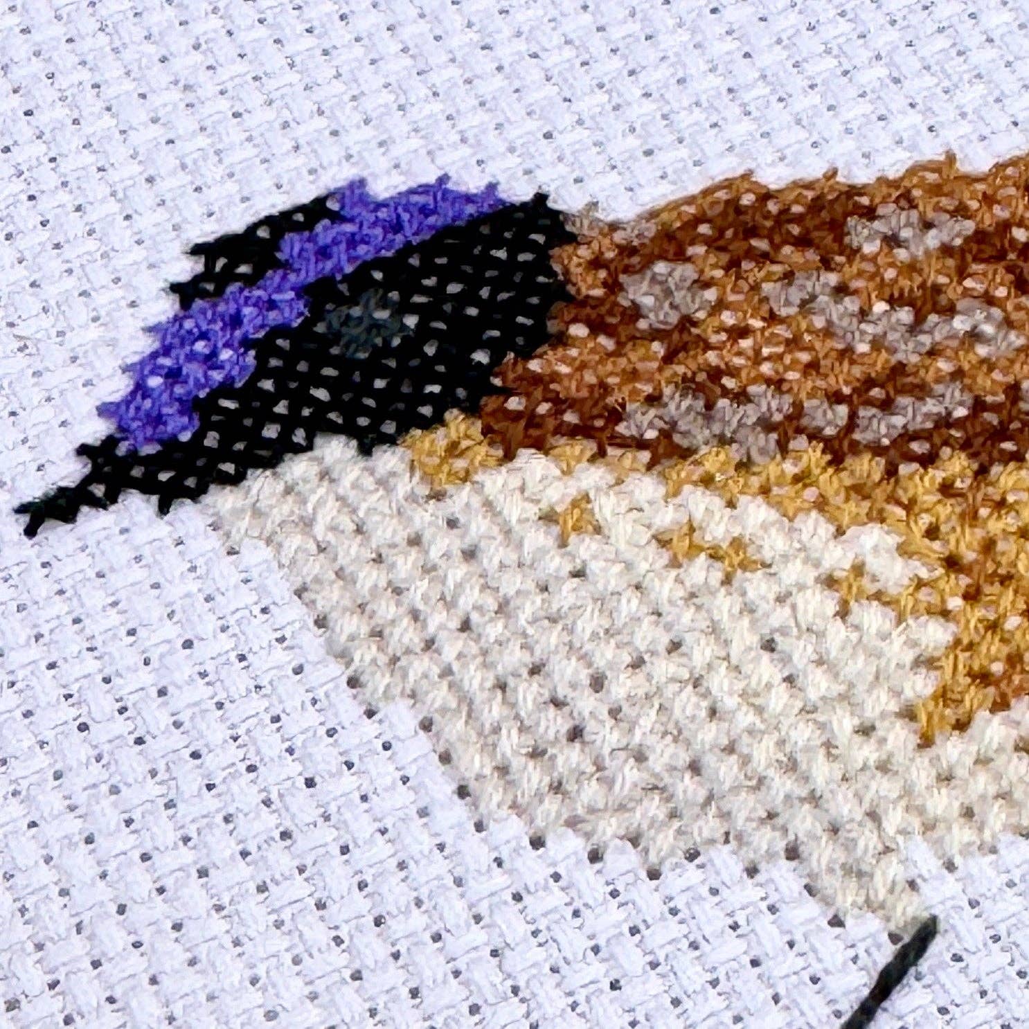 Craft Make Do - Purple Crowned Fairy-wren Counted Cross Stitch Kit