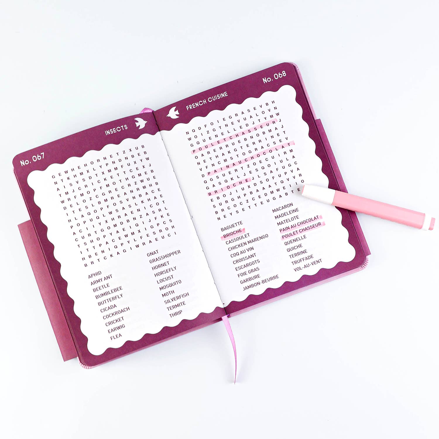 Word Search Pink Abstract