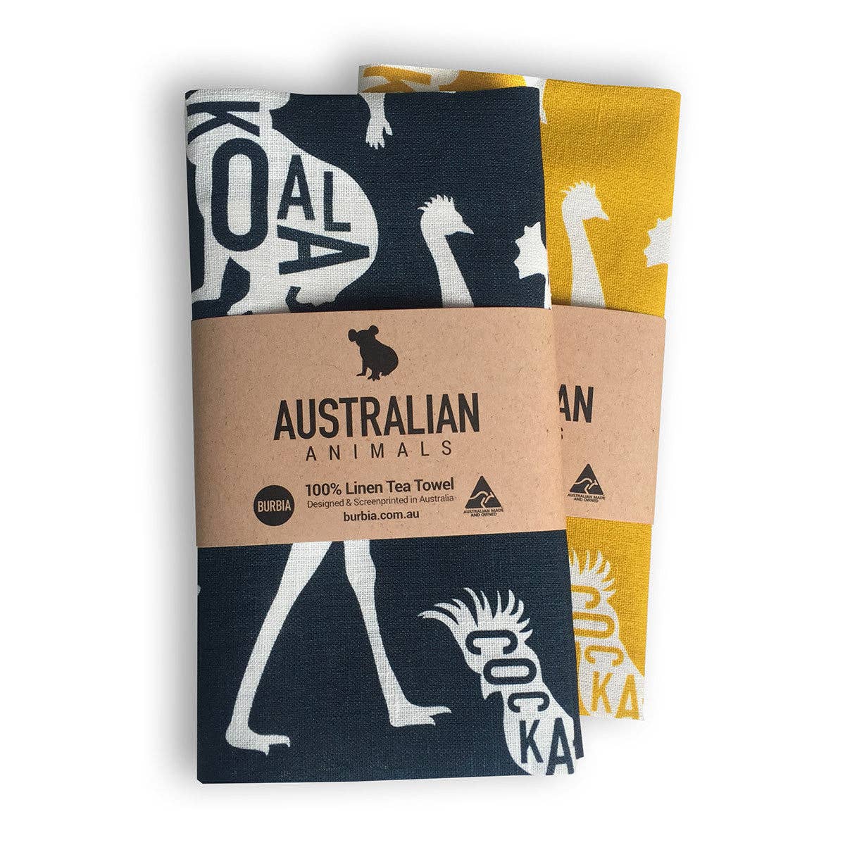Burbia - Australian Animals Tea Towel