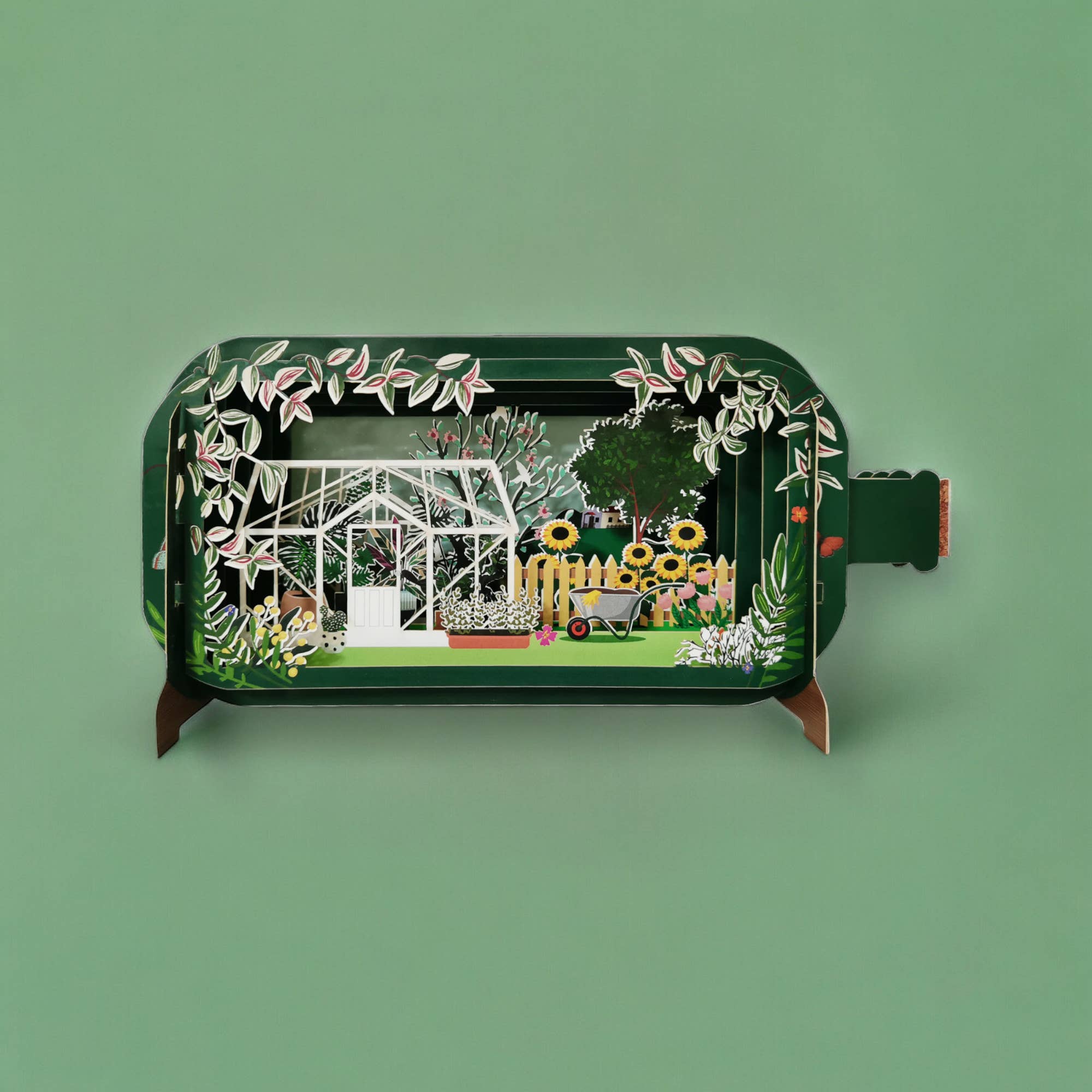 Alljoy Design - Greenhouse Message in a Bottle Pop Up Card