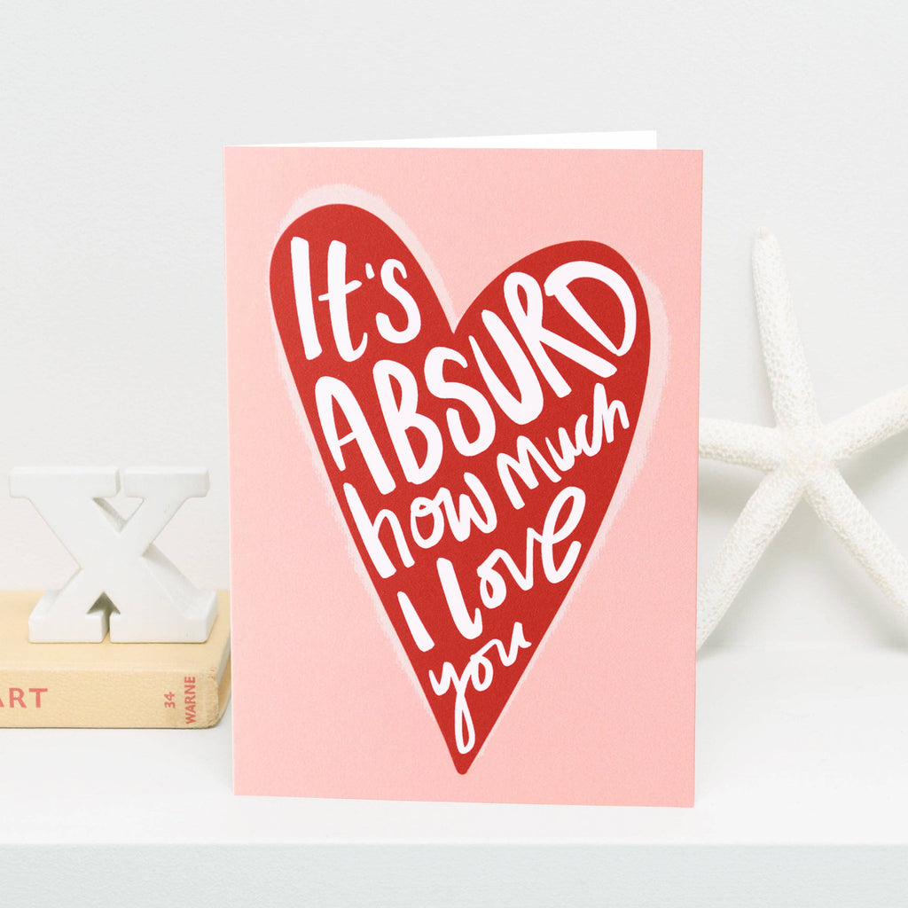 Alphabet Bags - It's Absurd - Greeting Card - Red