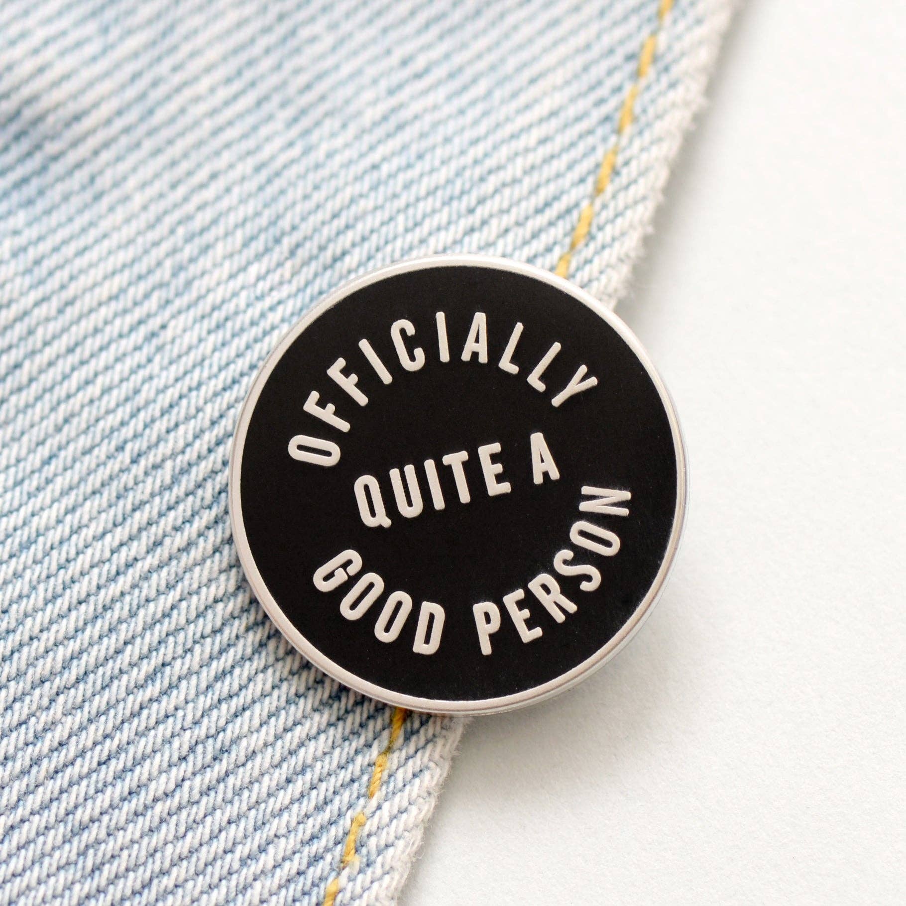Alphabet Bags - Officially Quite a Good Person - Enamel Pin