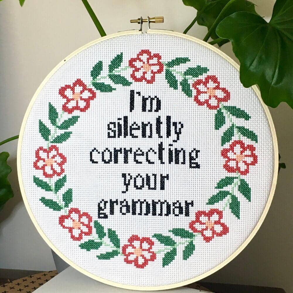 Craft Make Do - Word Nerd Counted Cross Stitch Kit