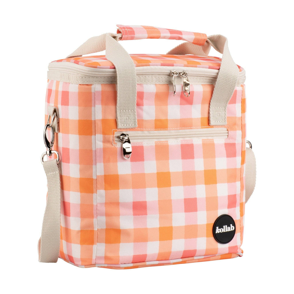 Kollab - Mini Cooler Watermelon Peach Check