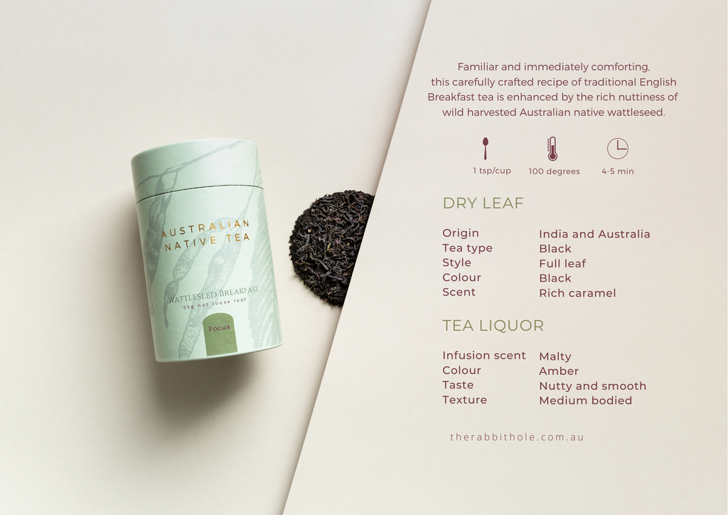 The Rabbit Hole - Australian Native Tea - Wattleseed Breakfast - Focus