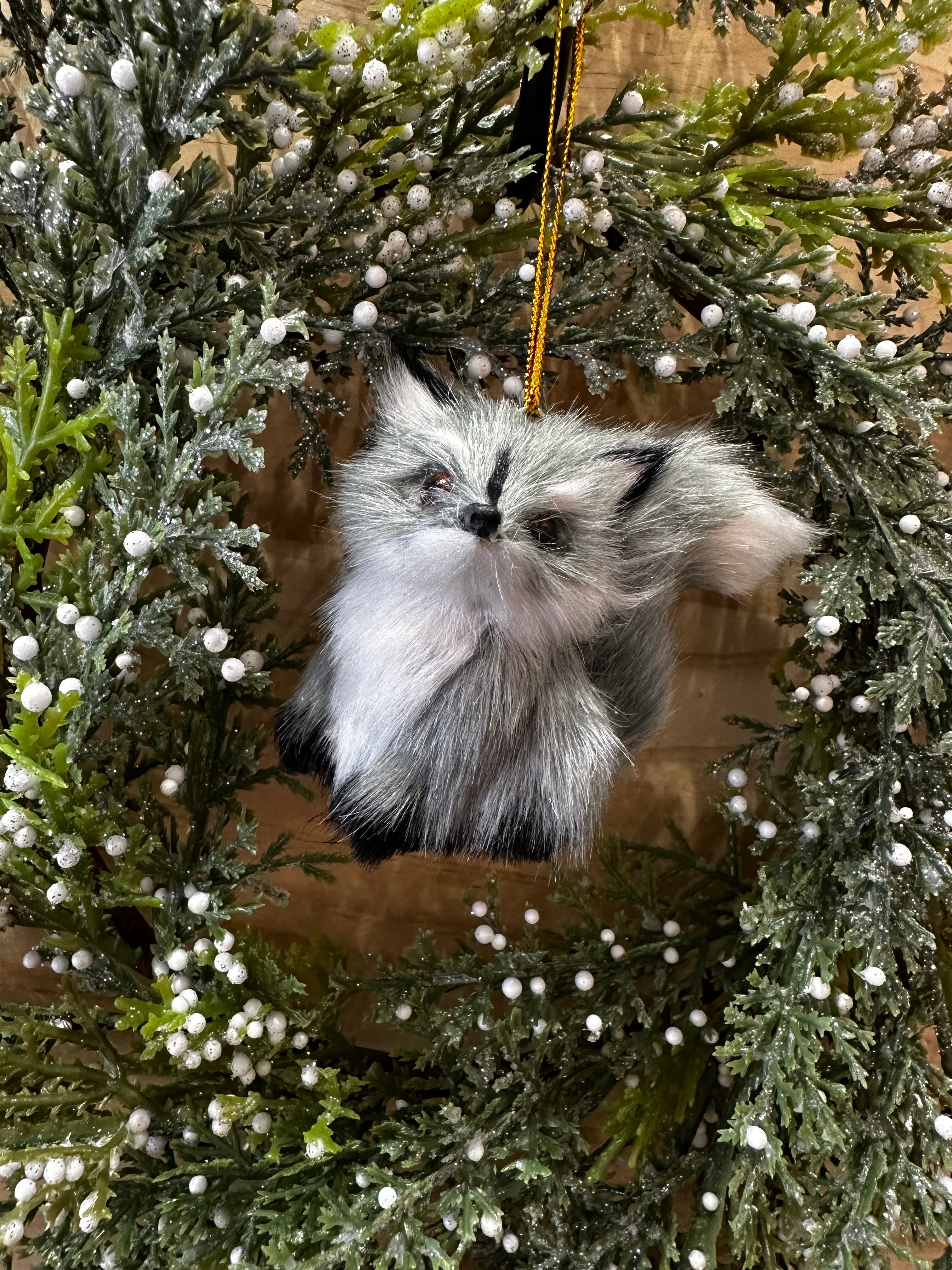 FOX HANGING ORNAMENT GREY - 2024