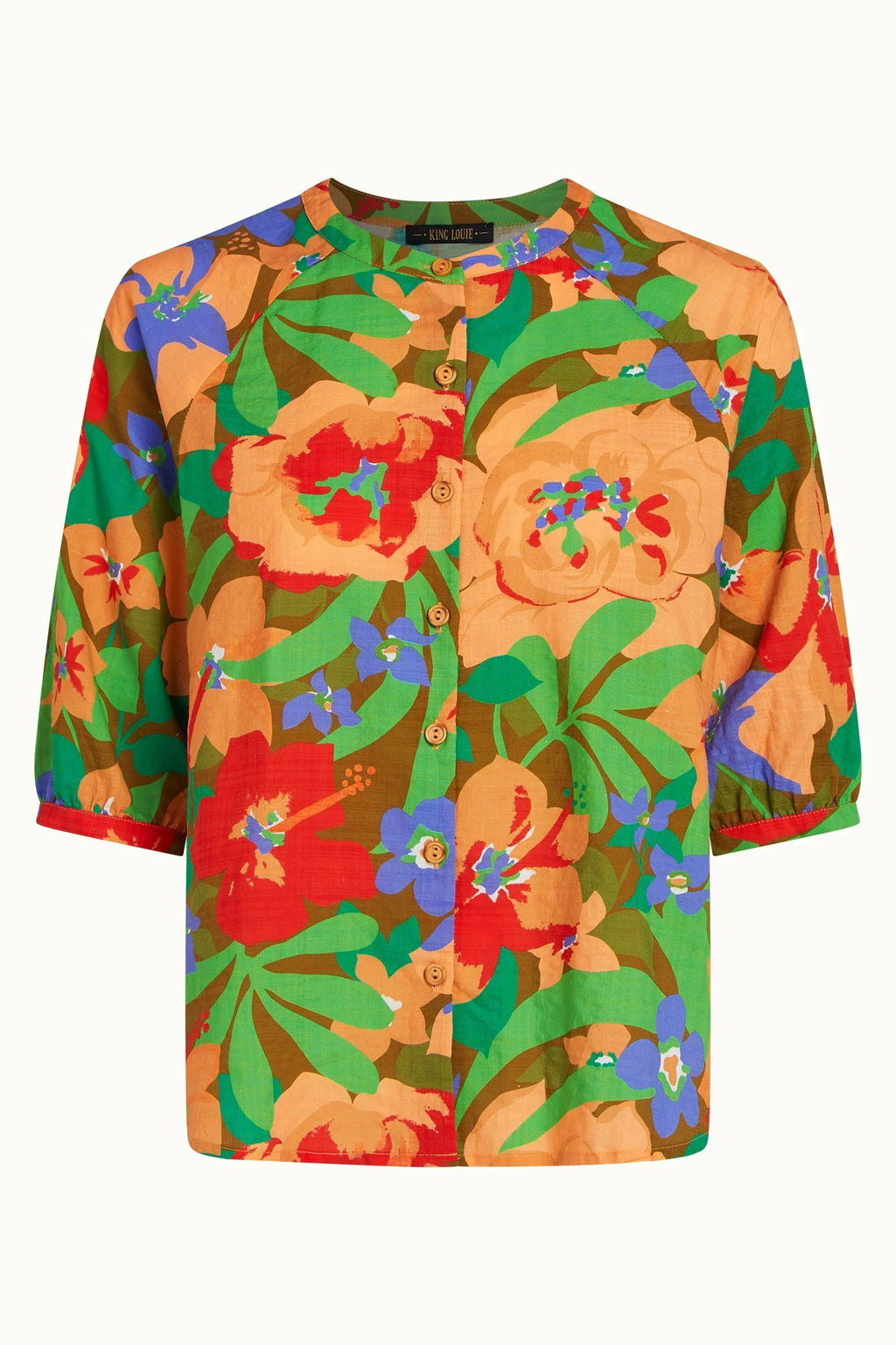 CYBIL BLOUSE THERESE - TAPENADE BROWN - KING LOUIE