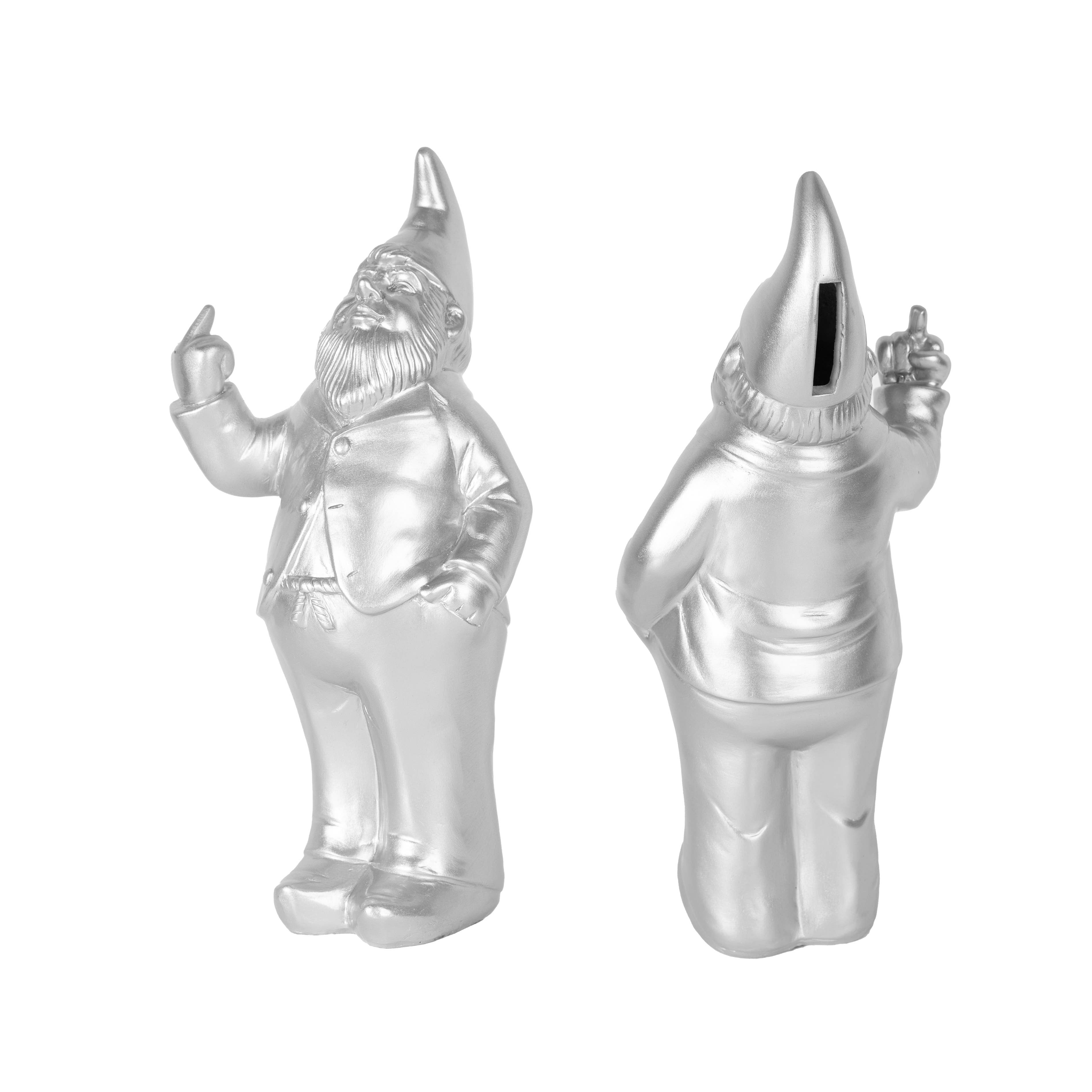 Fisura - Silver Gnome Piggy Bank
