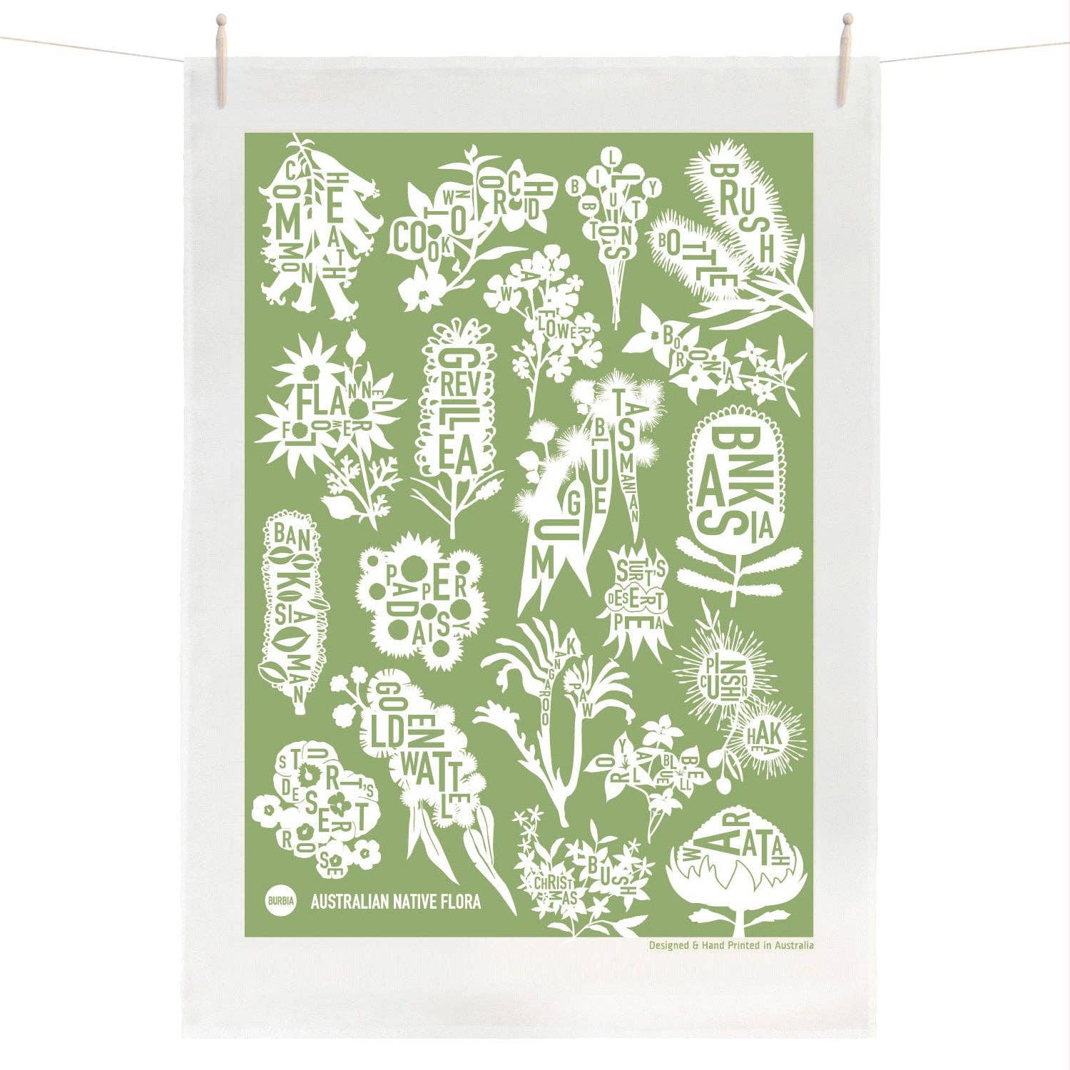 Burbia - Australian Native Flora Tea Towel