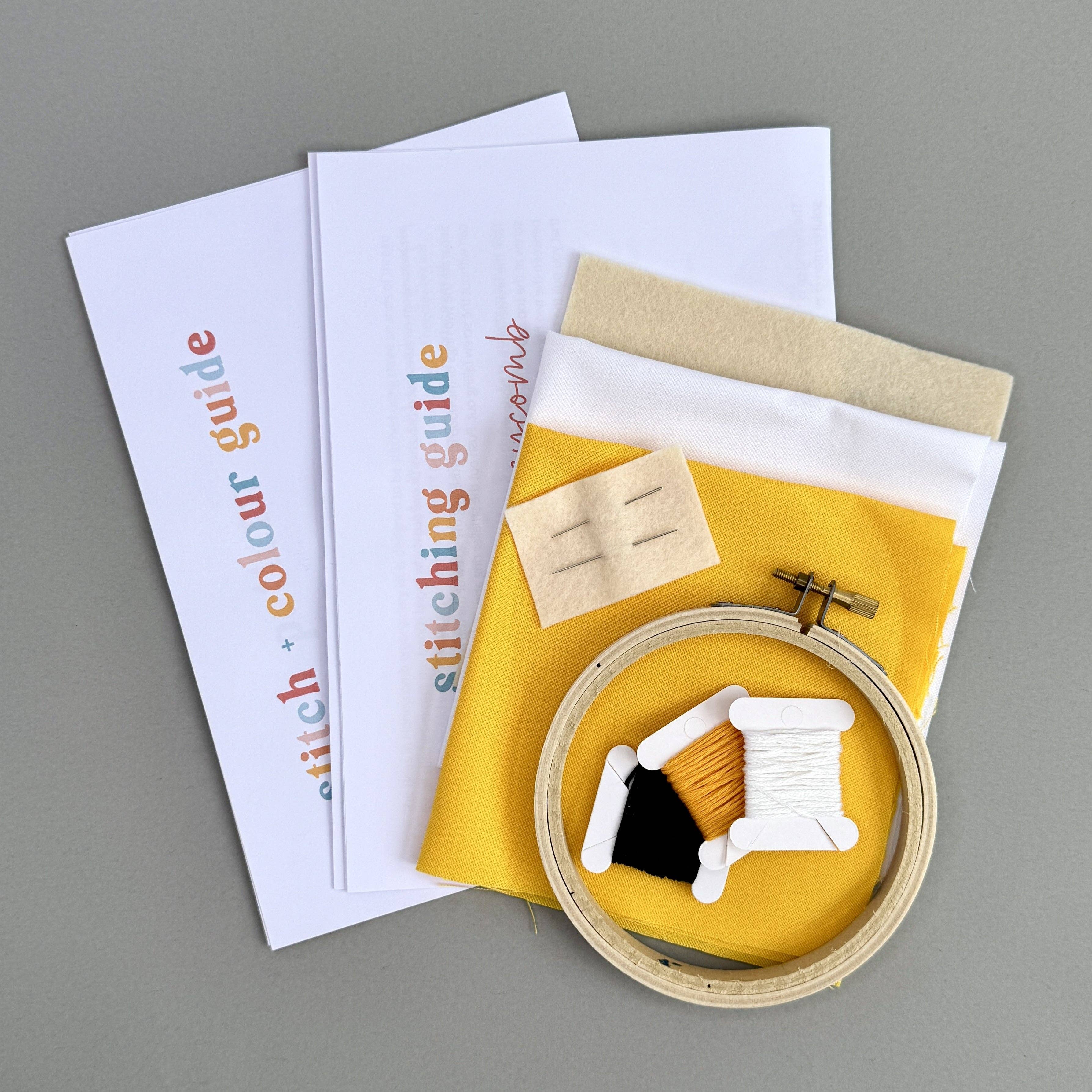 Craft Make Do - Bees in Honeycomb Embroidery Kit