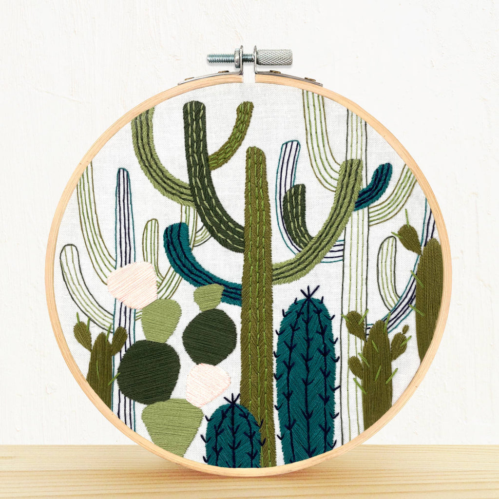 Embroidery and Sage - Cactus Garden - full embroidery kit
