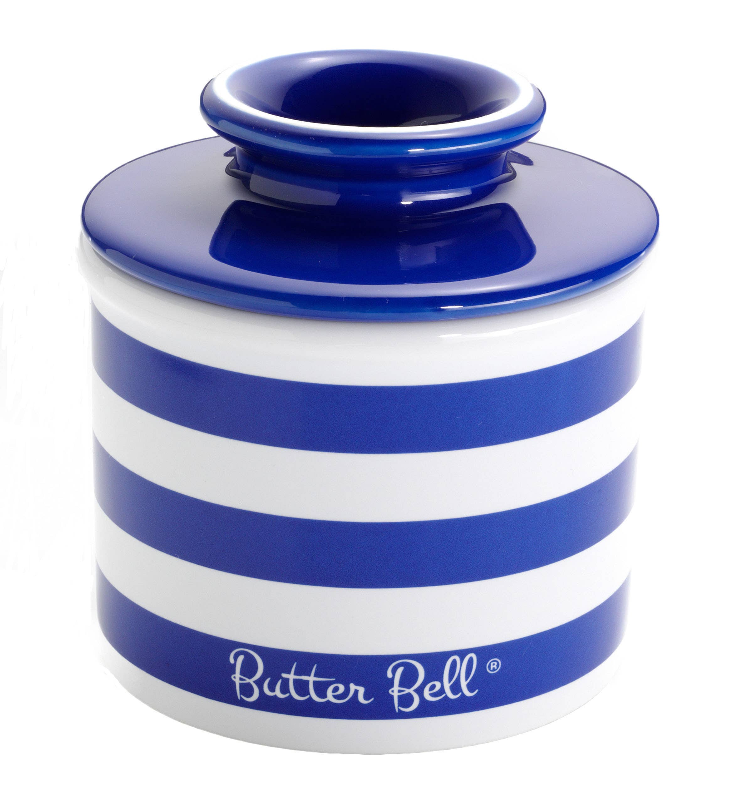 The Original Butter Bell® Crock - The Original Butter Bell® Crock - Nautical Blue Stripes