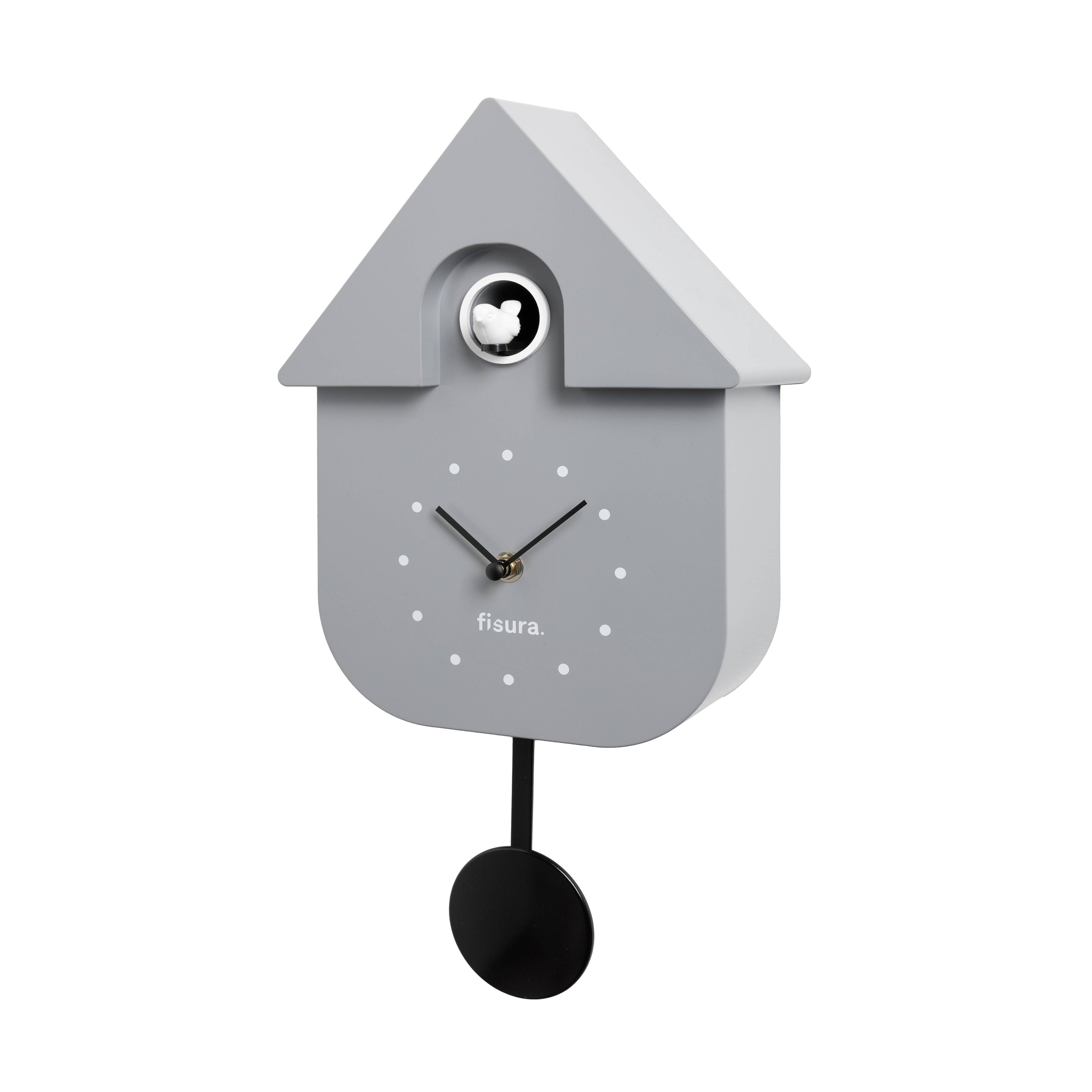 FISURA - GREY AND BLACK CUCKOO CLOCK HOUSE WITH DIAL