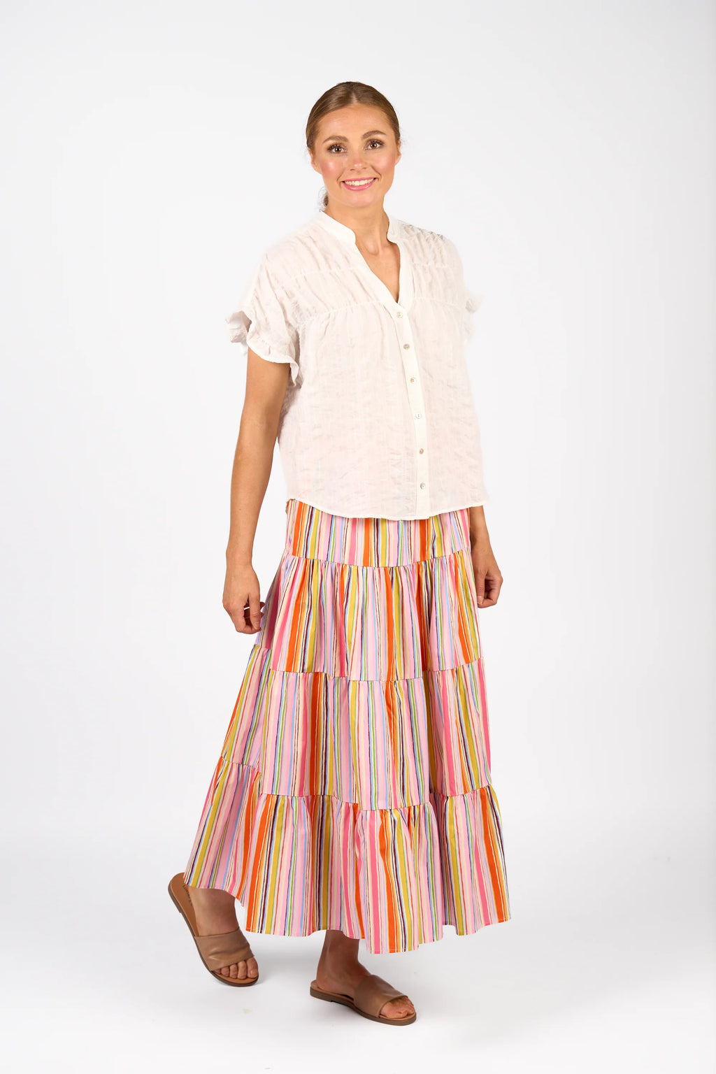 KNEWE - ADDISON TOP - WHITE CHECK