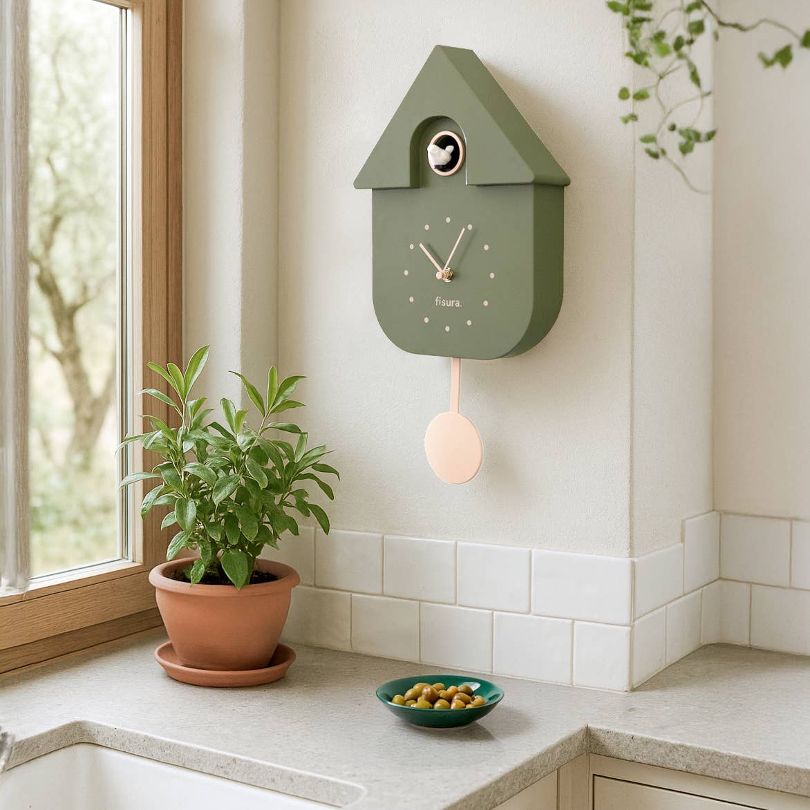 FISURA - OLIVE HOUSE CUCKOO CLOCK