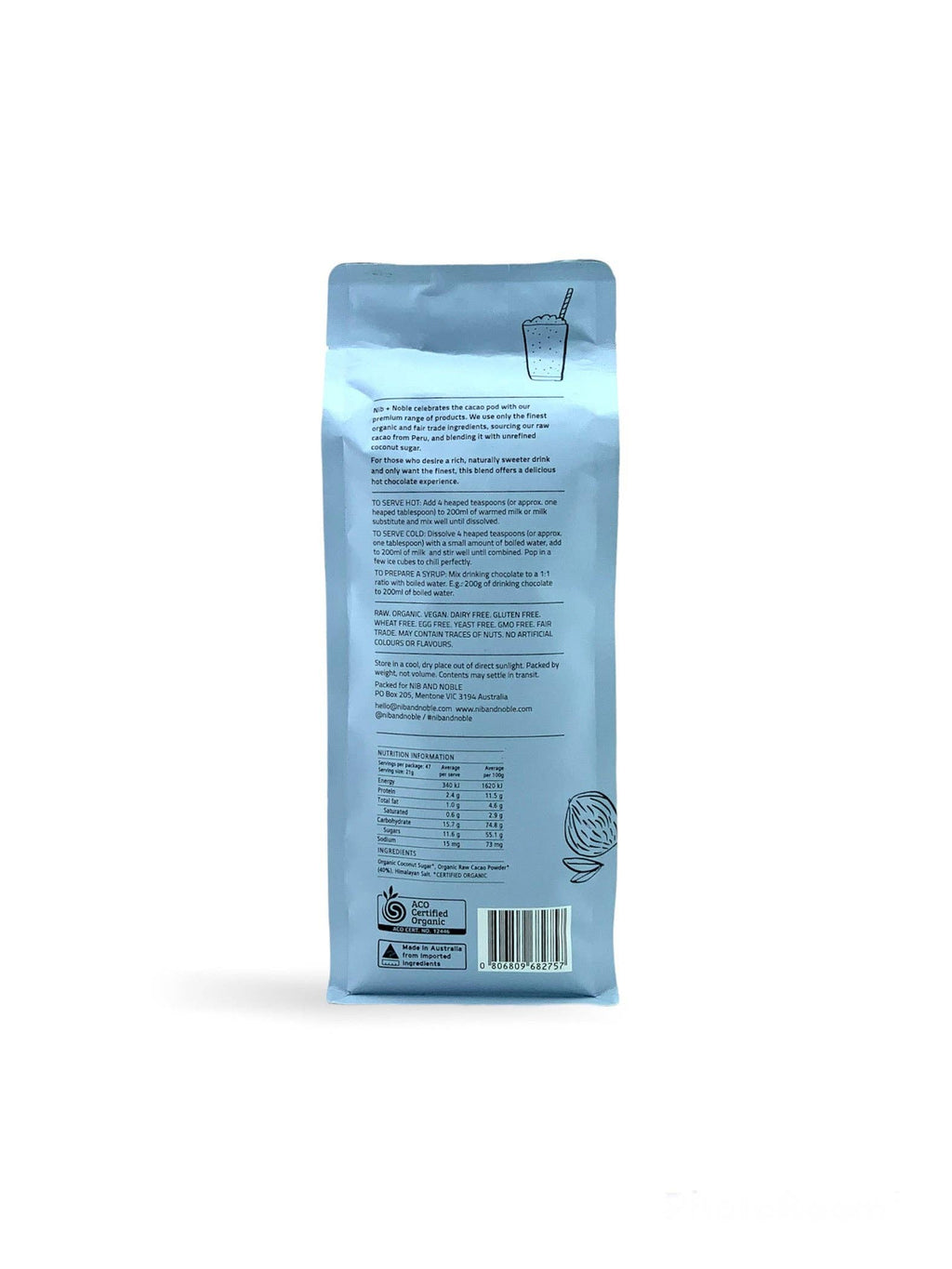 Nib and Noble - 40% Cacao Organic Drinking Chocolate