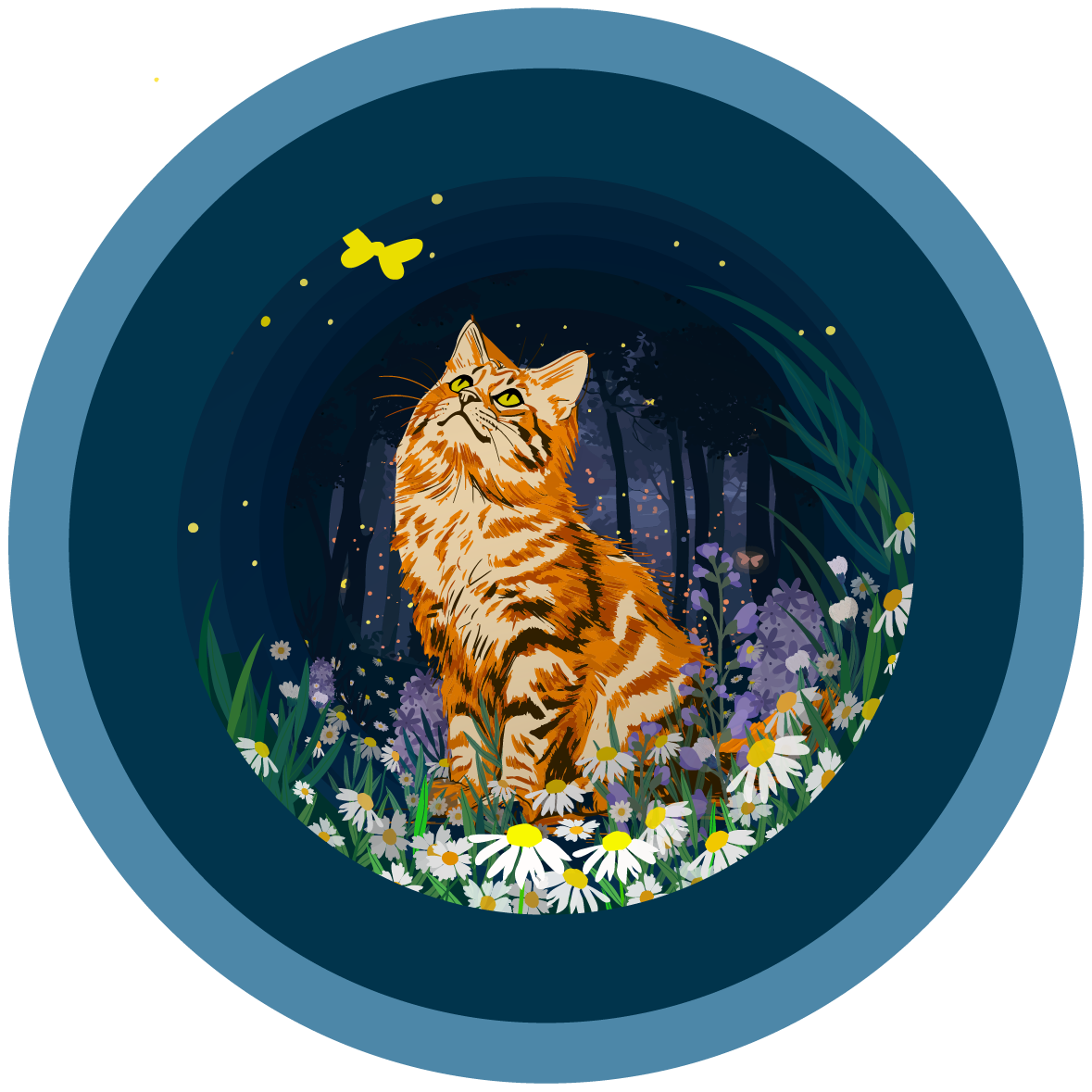 Alljoy Design - A cup of tea pop up card - Cat