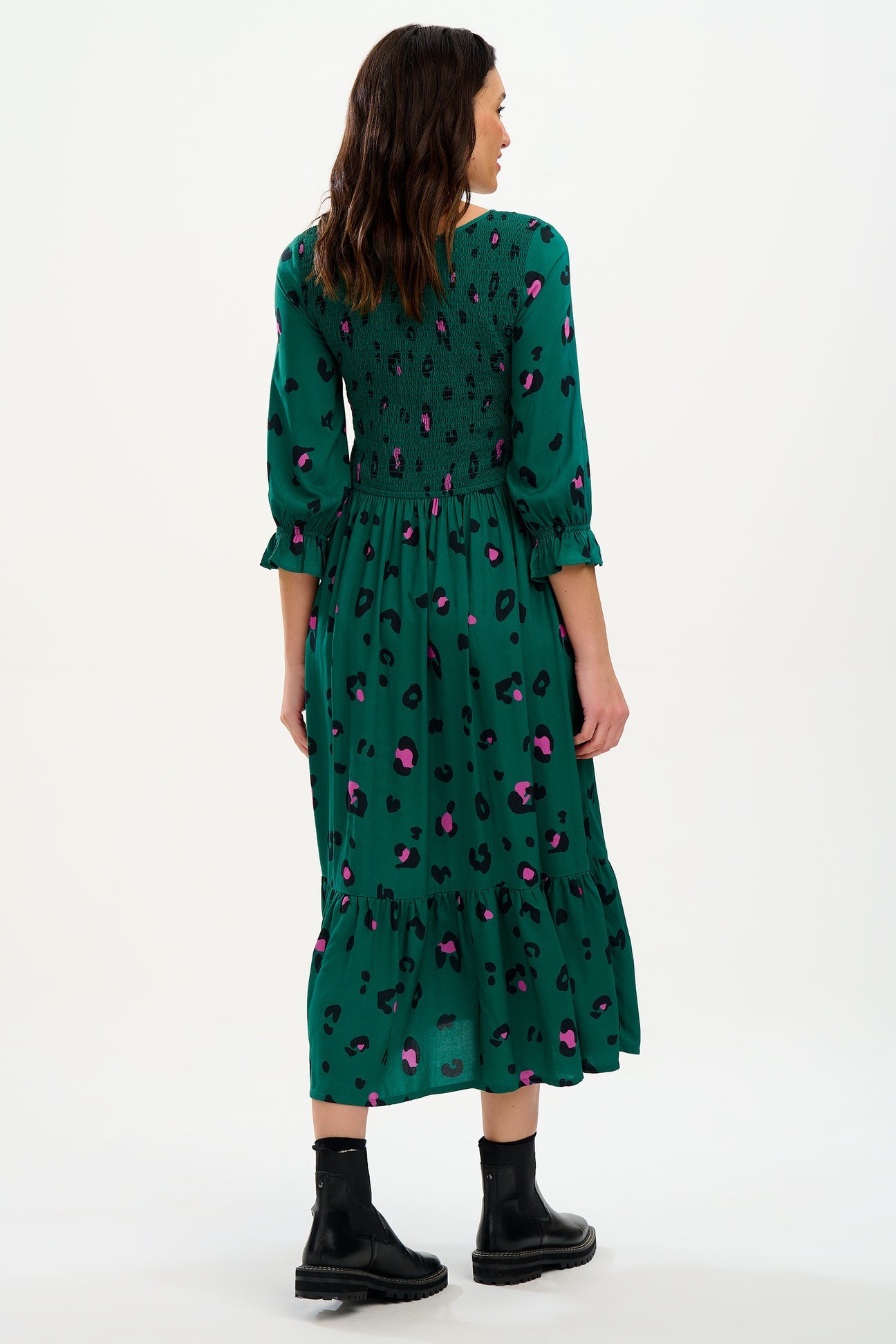 QUILL MIDI SHIRRED DRESS - SUGARHILL BRIGHTON - SS25
