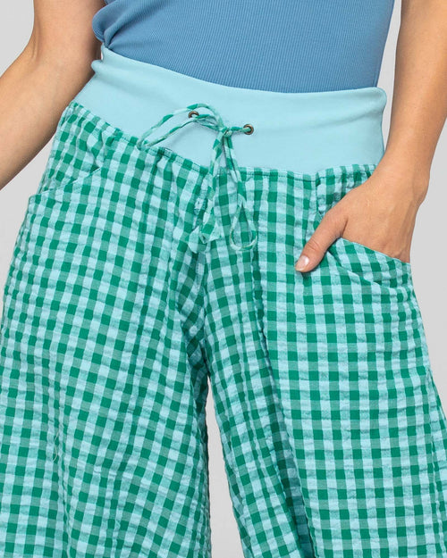 BOOM SHANKAR - GURU PANT - GREEN SEERSUCKER