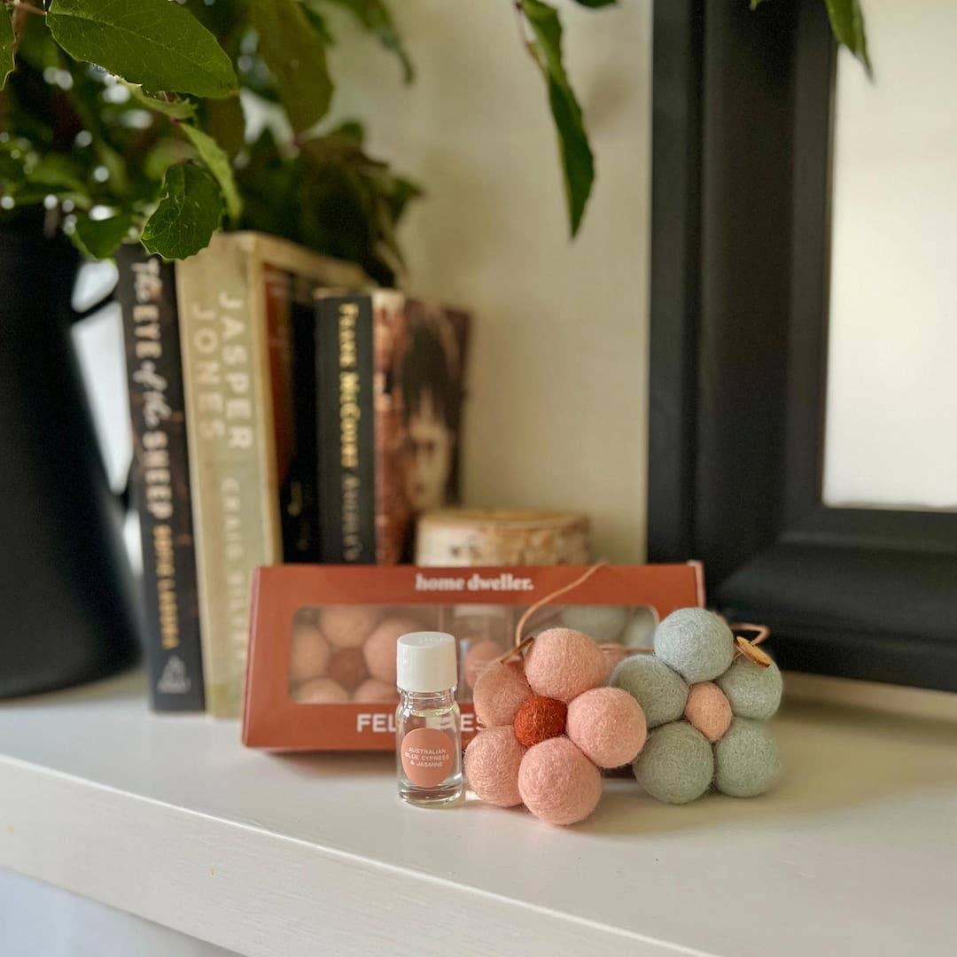 Felt Flower Fresheners - Blue Cypress & Jasmine - Hello Annie Parkdale
