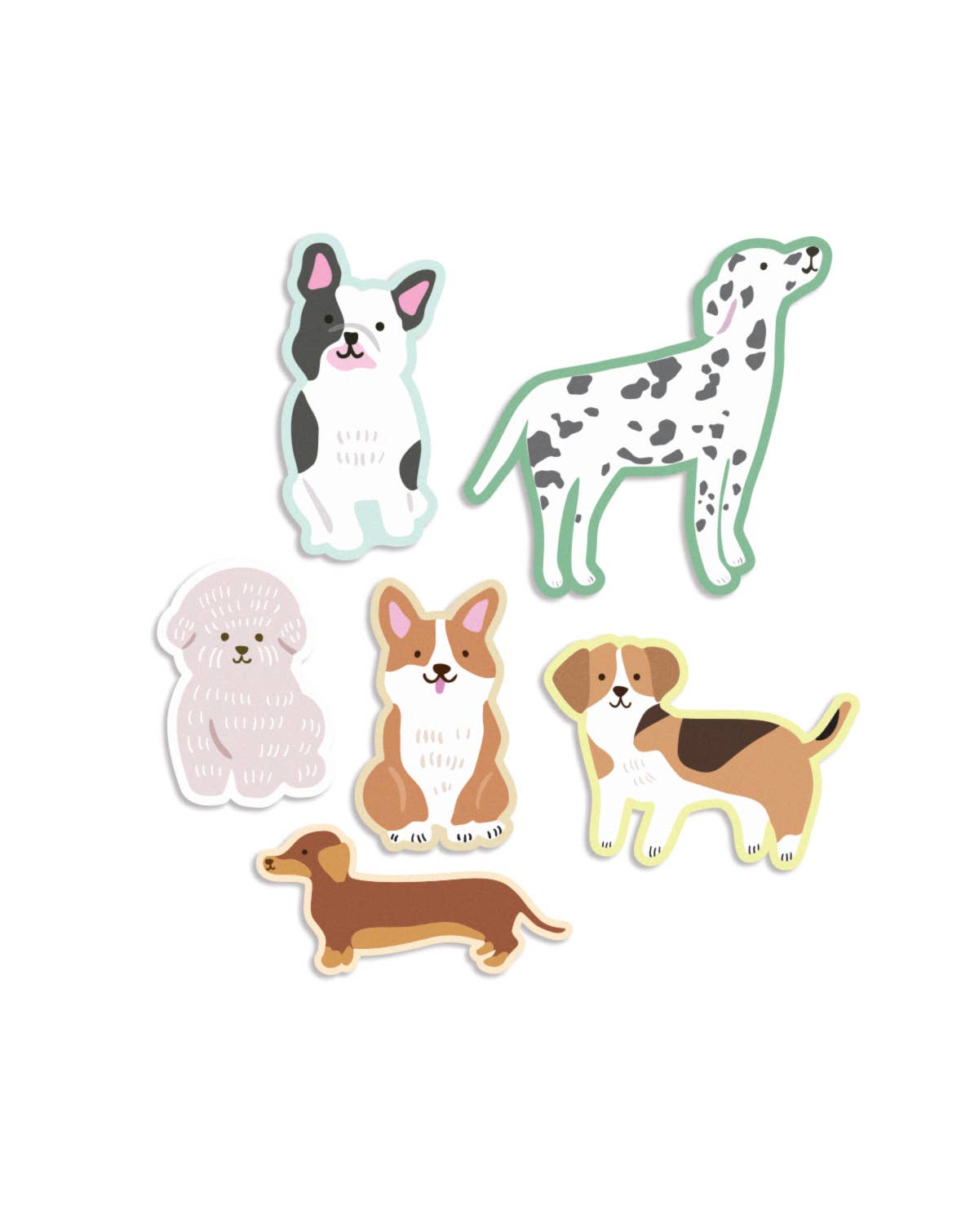 Girl of All Work - Dogs Flake Stickers