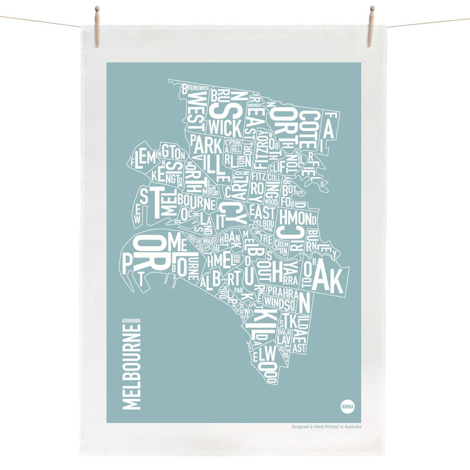 Burbia - Melbourne Tea Towel