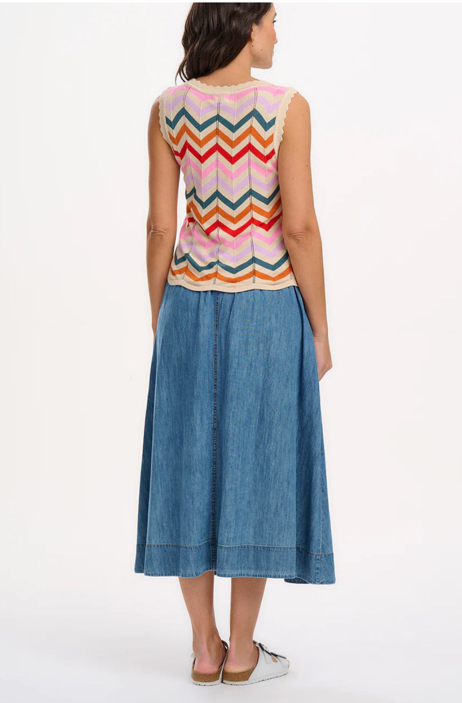 Orianna Skirt - Mid-Blue Denim
