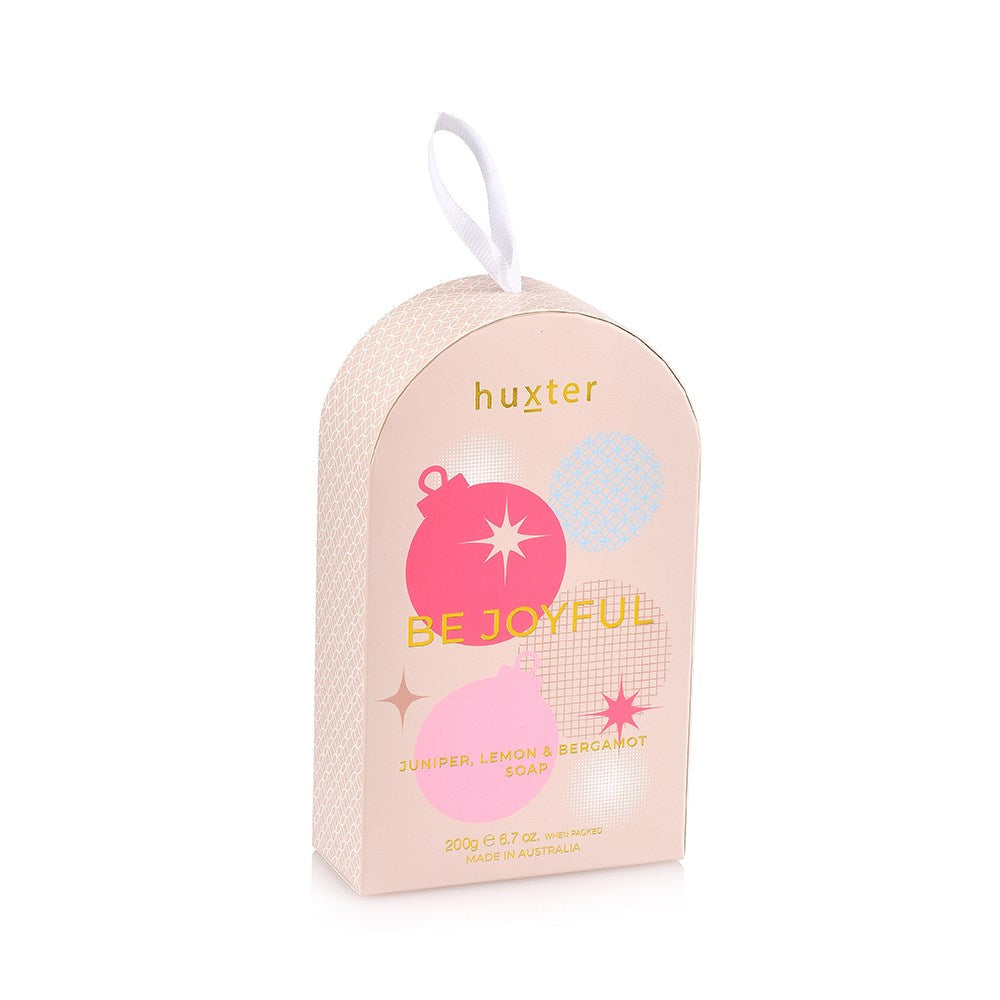 Hanging Soap Dome - R'Berry Xmas Sparkles - Raspberry - 'Merry Christmas' - 1x 200gm Soap Juniper, lemon & Bergamot