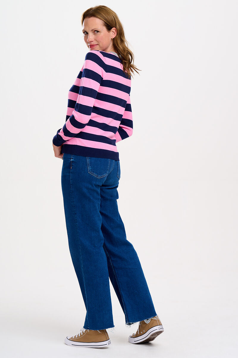 ROWENA JUMPER NAVY/PINK - SUGARHILL BRIGHTON - AW25