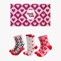 Sock Talk - Red Love Hearts Bamboo Socks Gift Set