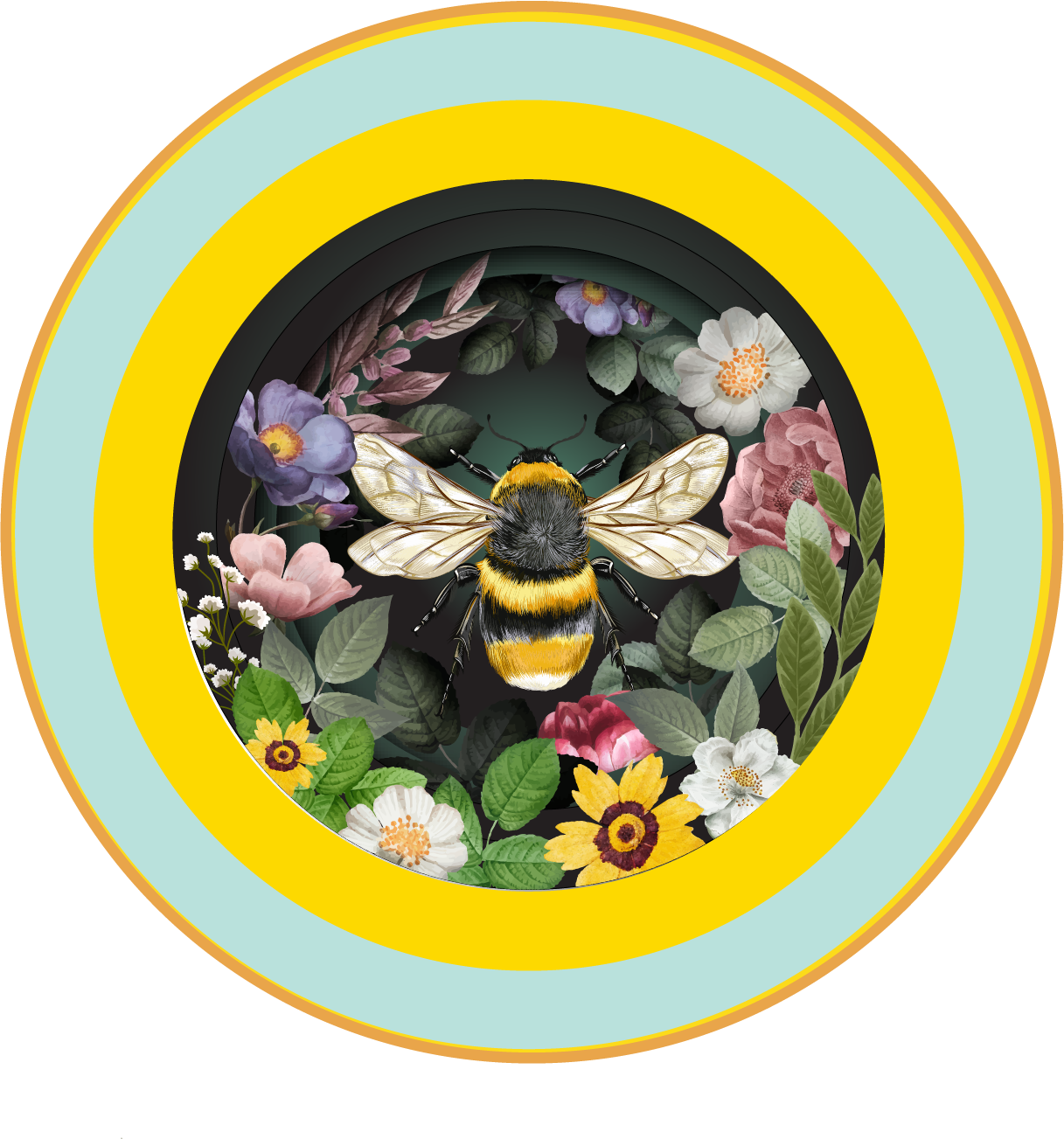 Alljoy Design - A cup of tea pop up card - Bee