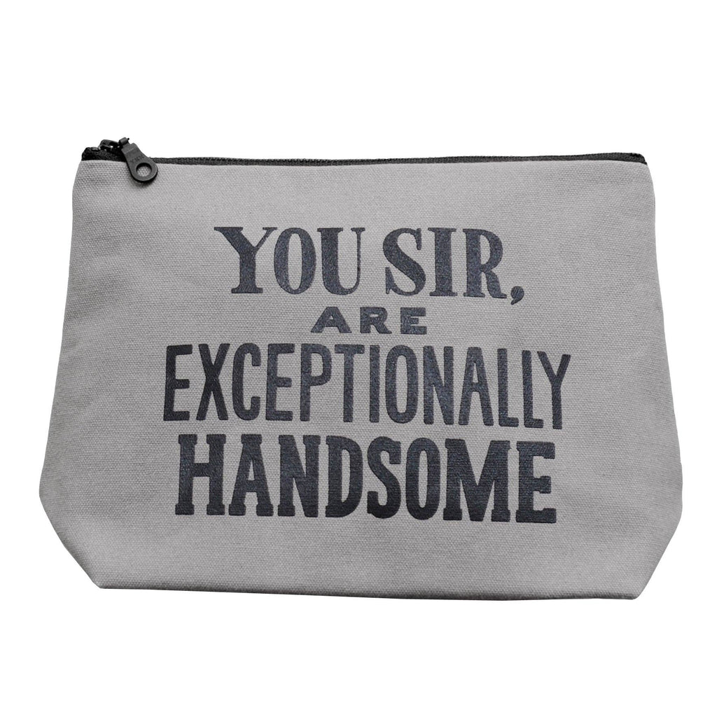 Alphabet Bags - Exceptionally Handsome - Grey Wash Bag