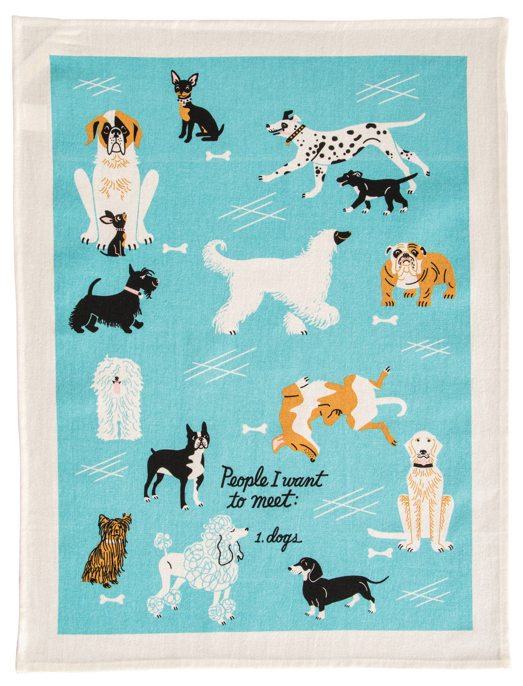 Optoco - Dish Towel - People To Meet: Dogs