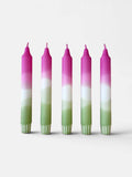 Florrie and Wren -  ‘Strawberry Matcha’ Green and blue hand dipped candles