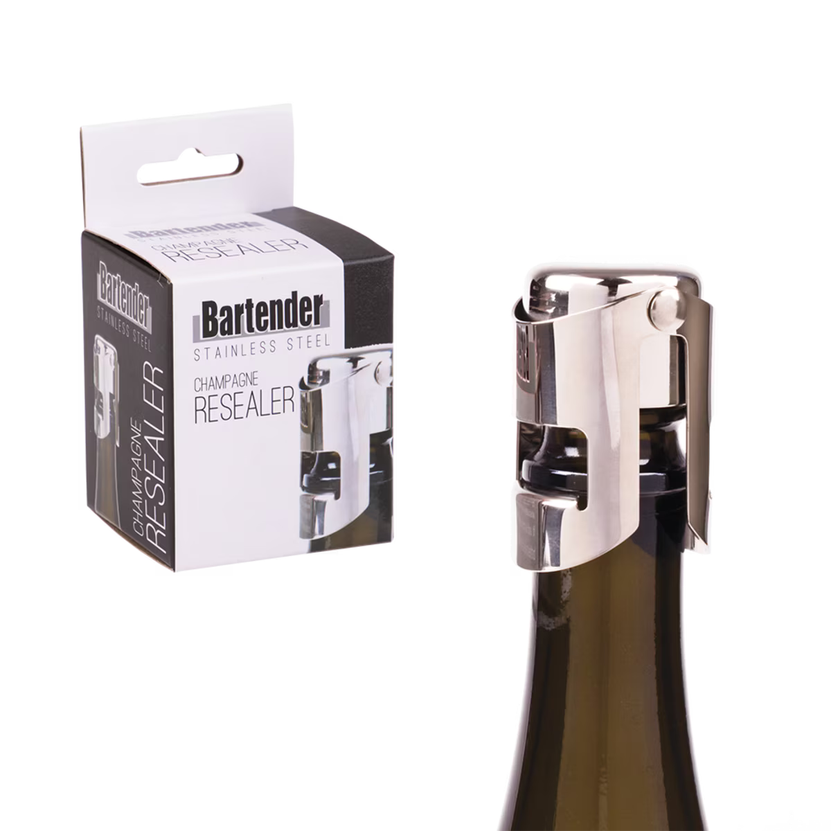 BARTENDER STAINLESS STEEL CHAMPAGNE RESEALER