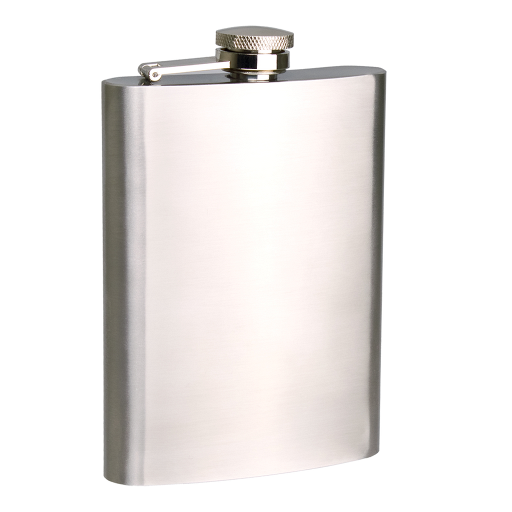 BARTENDER STAINLESS STEEL HIP FLASK 8OZ/236ML - SATIN